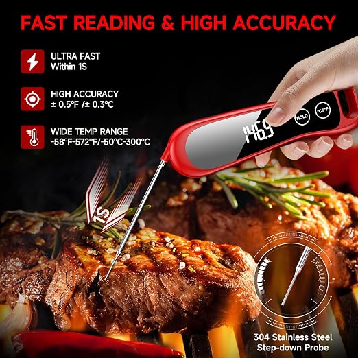 2026 Upgraded Meat Thermometer Digital-Instant Read Food Thermometer - Image 2