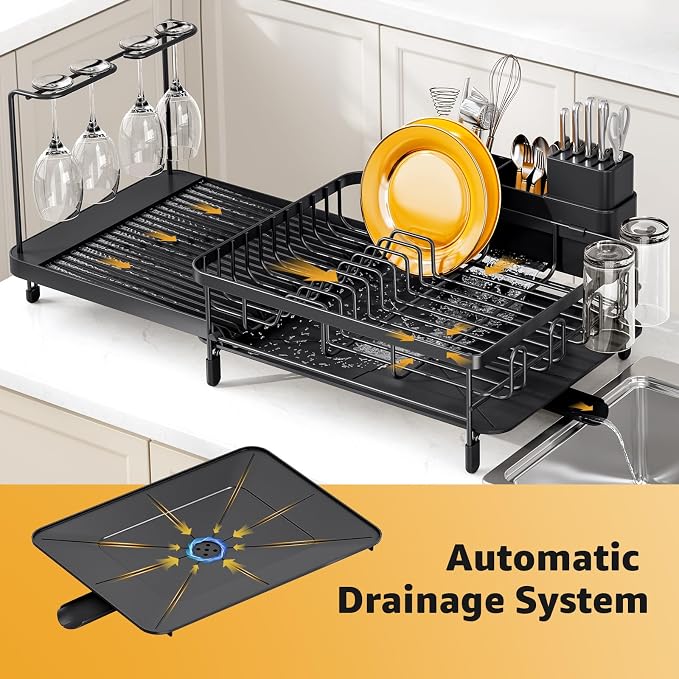 Urackify Large Dish Drying Rack – Expandable Dish Rack - Image 6