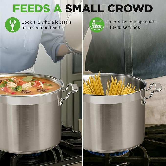 NutriChef Stainless Steel Cookware Stockpot - Image 4