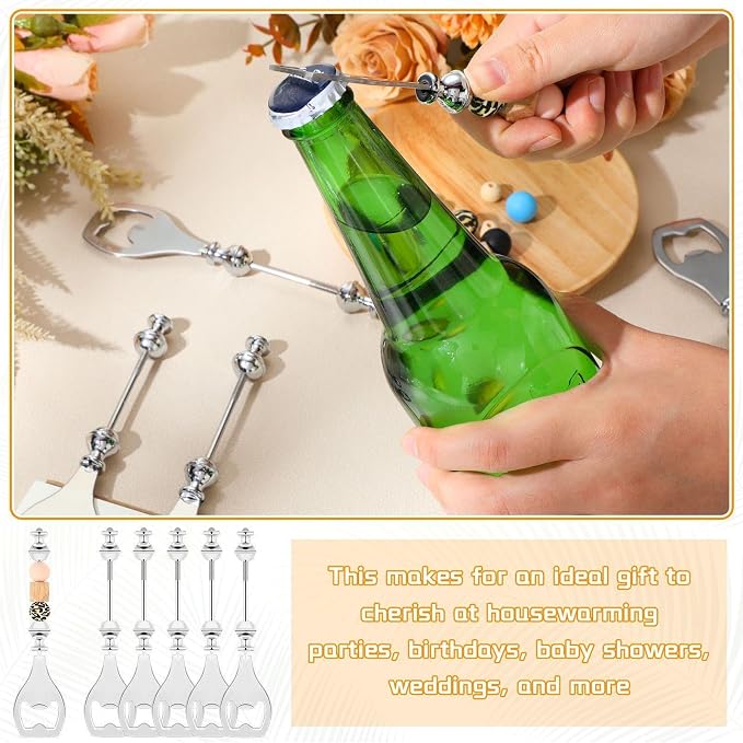 FoldTier 12 Pcs Beadable Beer Opener Reusable Bottle Opener Decorative - Image 4