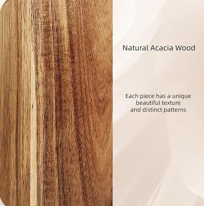 ZeQi Round Acacia Wood Cutting Board - Image 9