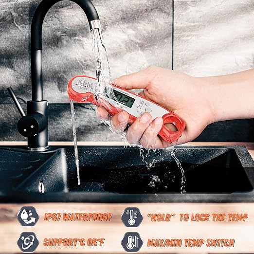 Digital Meat Thermometer, Waterproof Instant Read Food Thermometer - Image 5