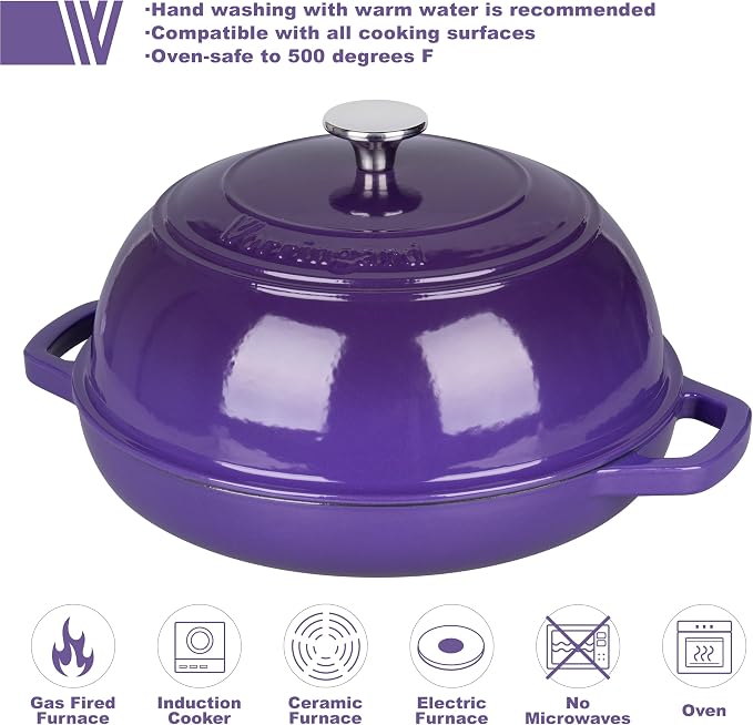 VORRINGARD Enameled Cast Iron Dutch Oven Pot - Image 3
