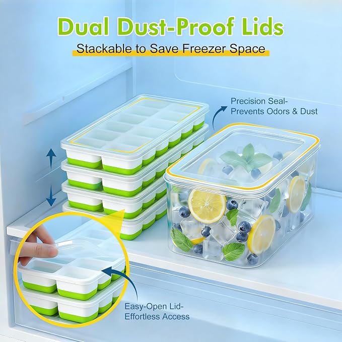 NFK Ice Cube Tray with Lid & Bin - Image 4
