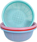 4 pcs Plastic Wash Basket Round Perforated Colander Wash Vegetables and Fruits by STARANDBEE