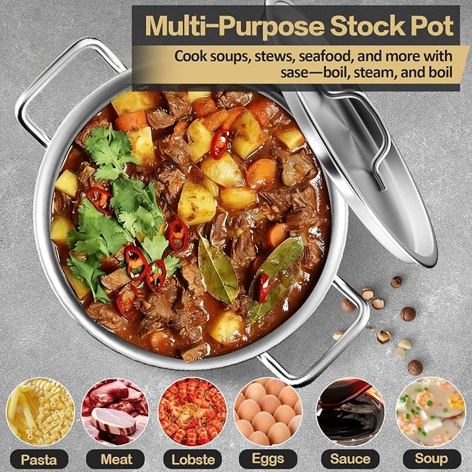 Large Stock Pot-20QT Stainless Steel Stockpot - Image 3