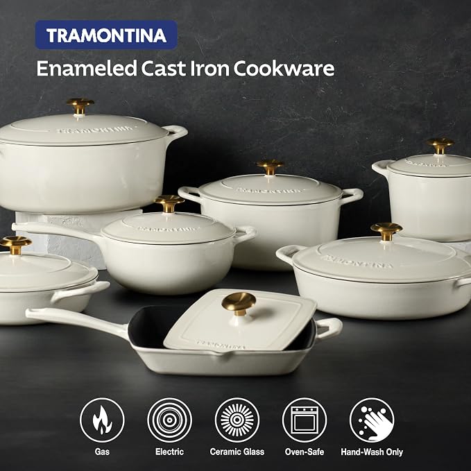 Tramontina Bestow Enameled Cast Iron Oval Dutch Oven Pot - Image 7