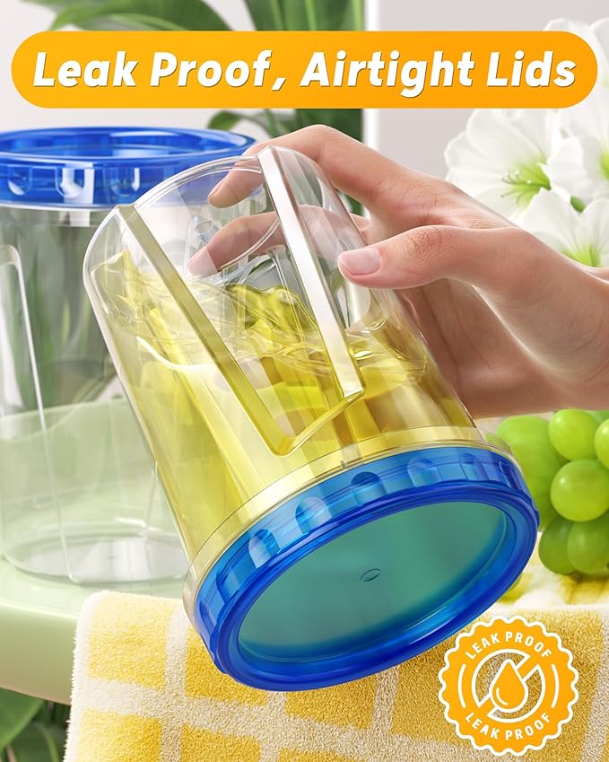 BiuLeon 6 Pack-34 oz Freezer Storage Containers, Plastic Food Storage Containers - Image 6