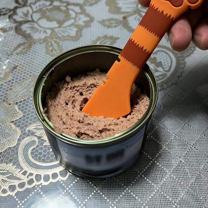 Cat Spoons for Wet Food Pet Can Lid Cover, Silicone Multi-Function Cute Paw - Image 6