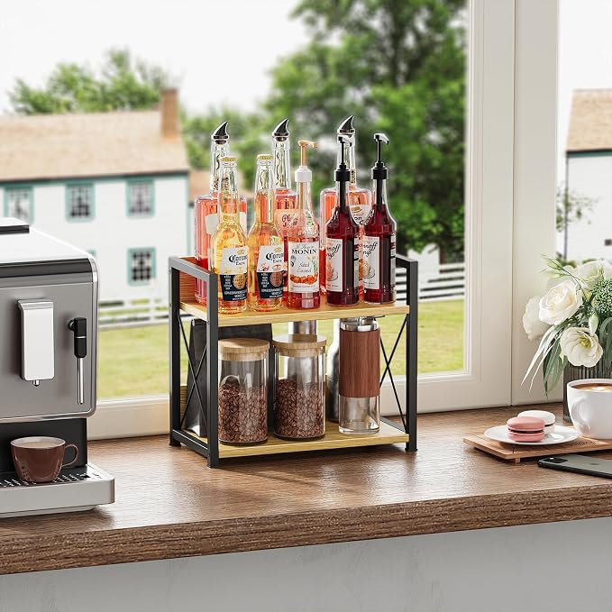 Giikin Countertop Shelf Organizer, 2 Tier Kitchen Spice Rack Organizer - Image 9