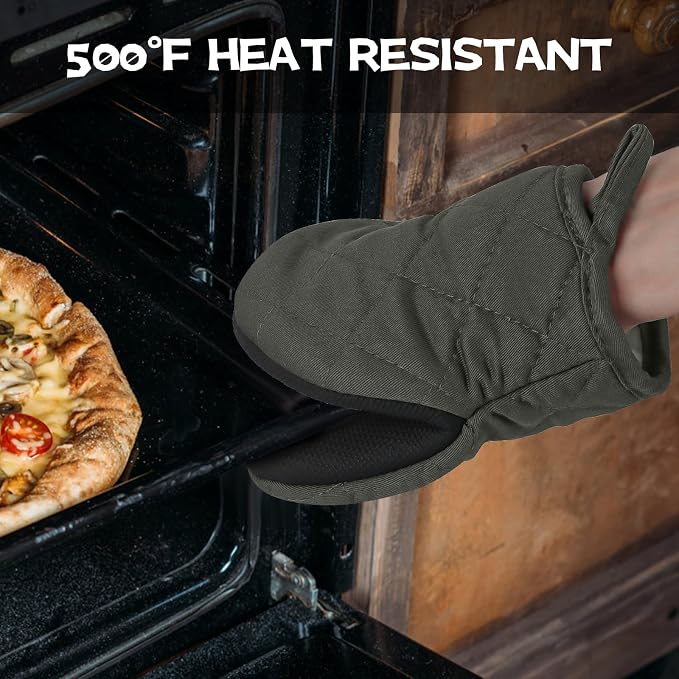 Kitchen Set Pack Of 5, Oven Mitts Pot Holders Pad And Towel Set, Heat Resistant - Image 5