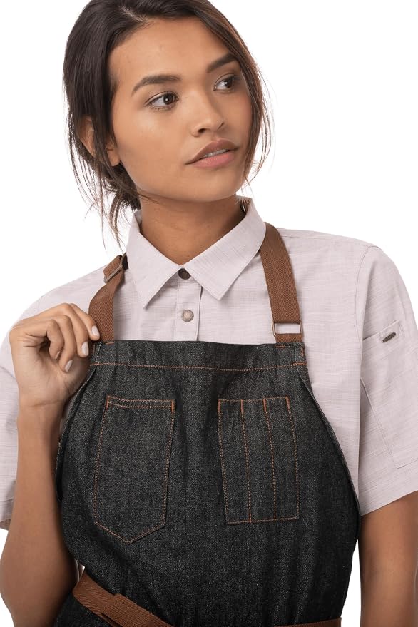 Chef Works Unisex Memphis Bib Apron - Image 3