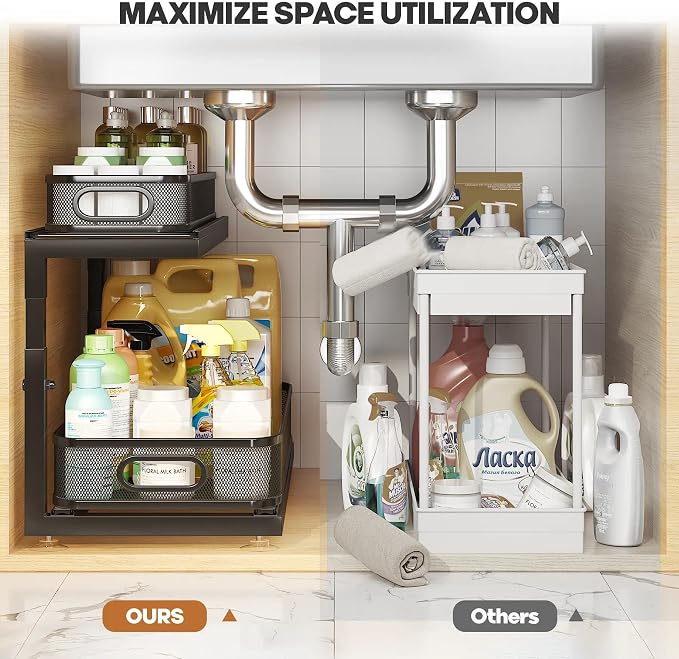 2-Pack 21.3 IN Depth Under Sink Organizer - Image 5
