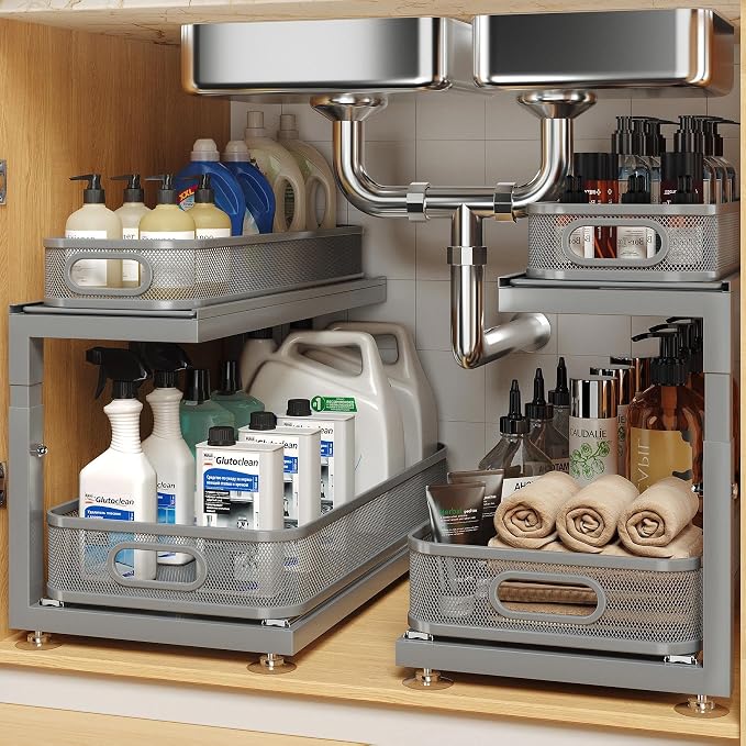2-Pack 18.5 IN Depth Under Sink Organizer by UnderSinkOrganizer