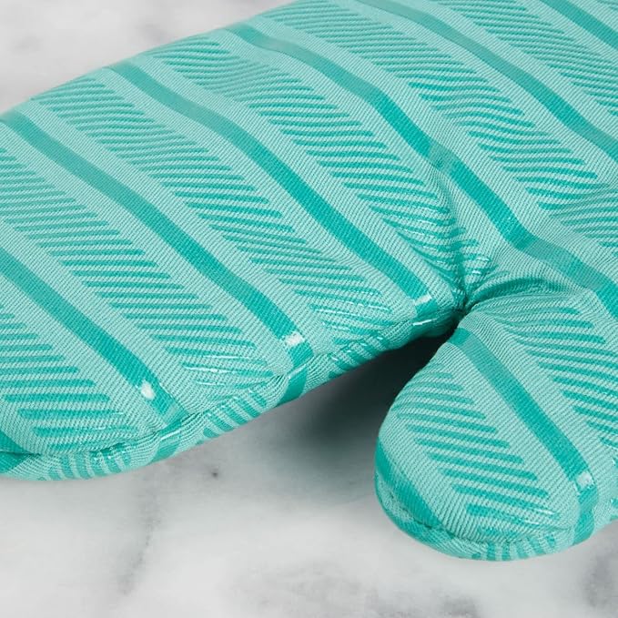 KitchenAid Albany Oven Mitt 2-Pack Set, Aqua Sky - Image 4