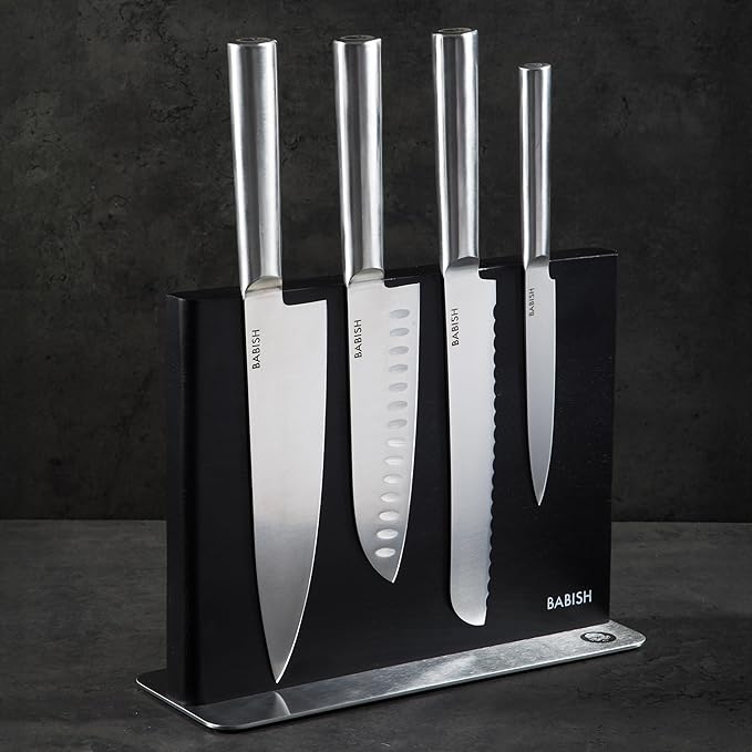 Babish 5 Piece 1.4116 German Steel Magnetic Knife Block Set Babish 5-Piece - Image 3