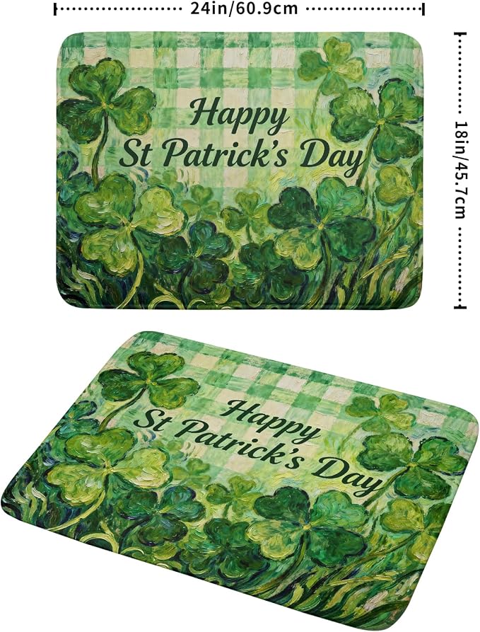 St Patrick's Day Shamrock Dish Drying Mat - Image 2