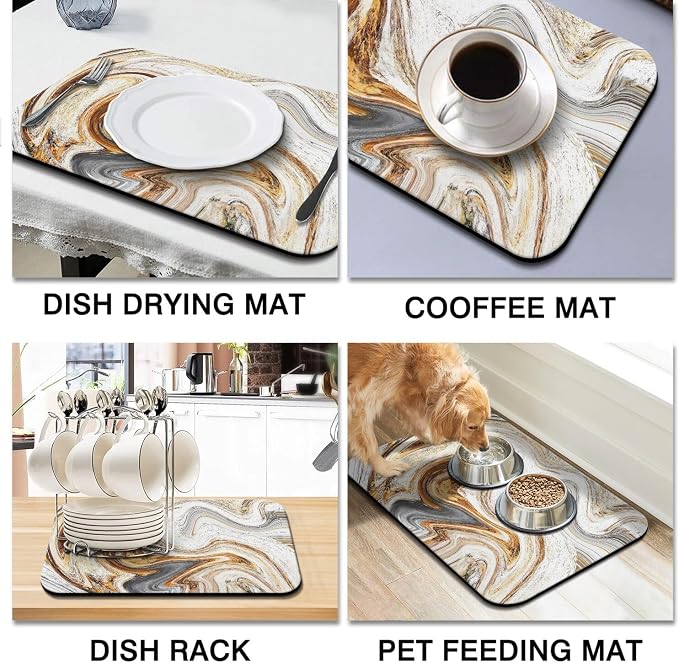 Dish Drying Mat for Kitchen Counter 2 Pack - Image 6