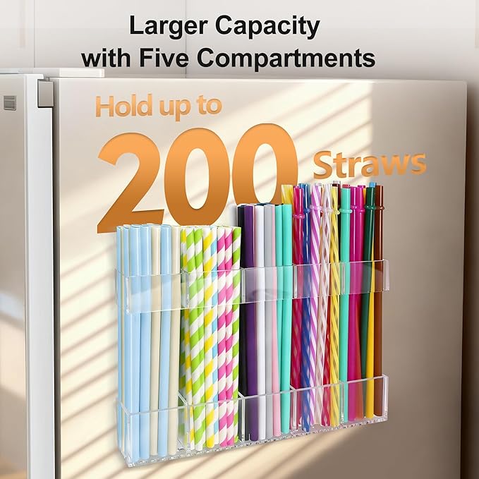 9.5” Large Acrylic Straw Holder - Image 3