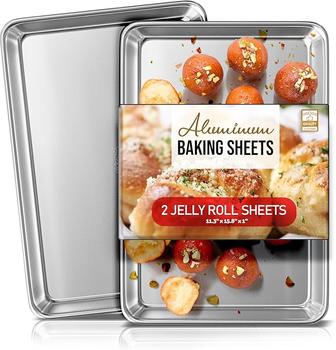 Eatex Aluminum Baking Sheet Set, 2 Pack Cookie Sheet Set, Cookie Sheets by Eatex
