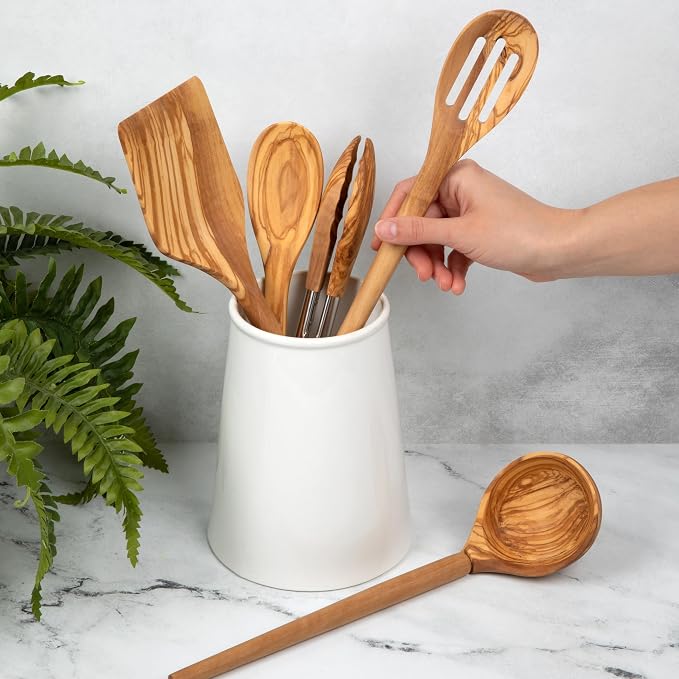 Salt & York 5-piece Olive Wooden Kitchen Utensil Set - Image 5