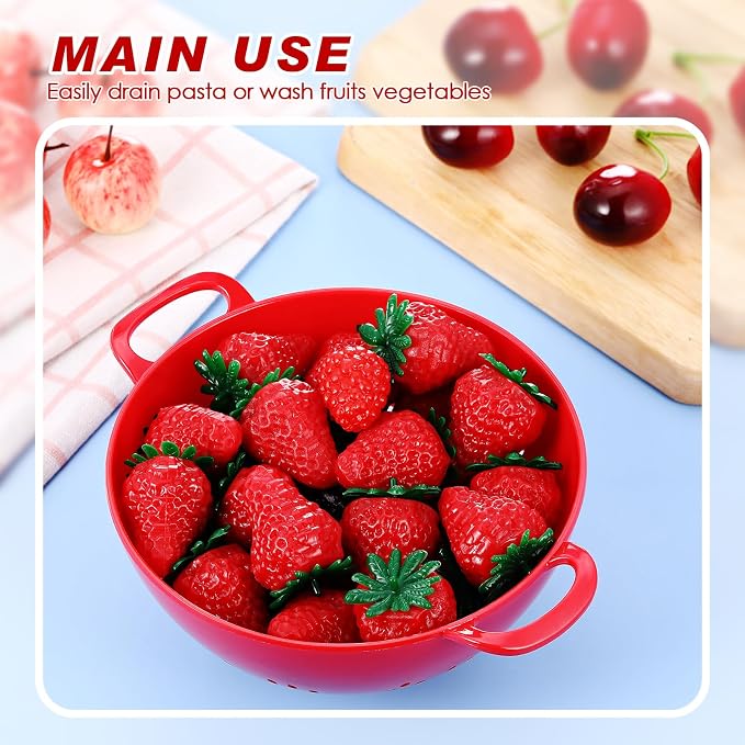 Baderke 4 Pack Mini Colander for Kitchen Plastic Berry Strainer - Image 4