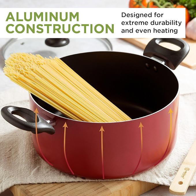 Ecolution Easy Clean Ceramic Nonstick Cookware Set, Dishwasher Safe Kitchen - Image 5