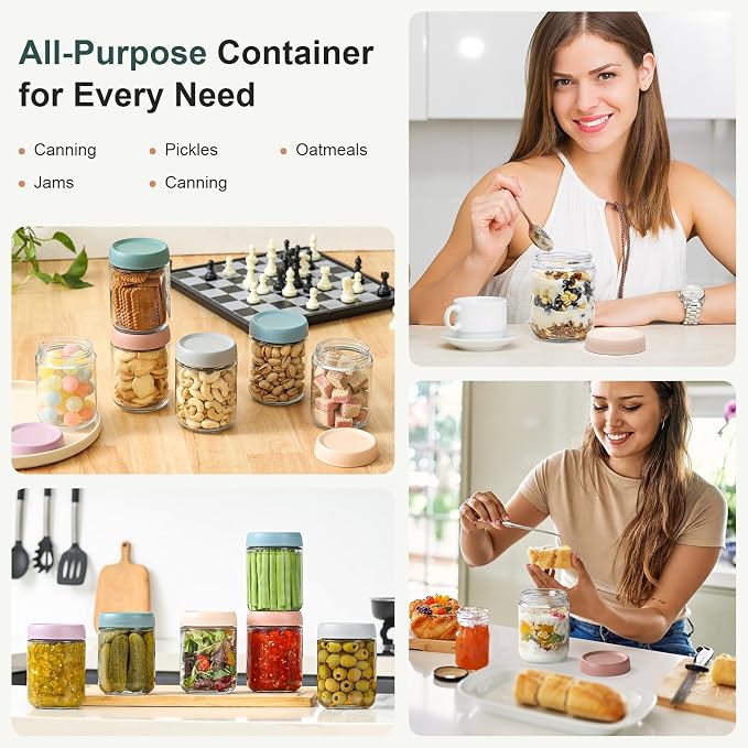 NETANY 12-pack 16oz Glass jars - Image 6
