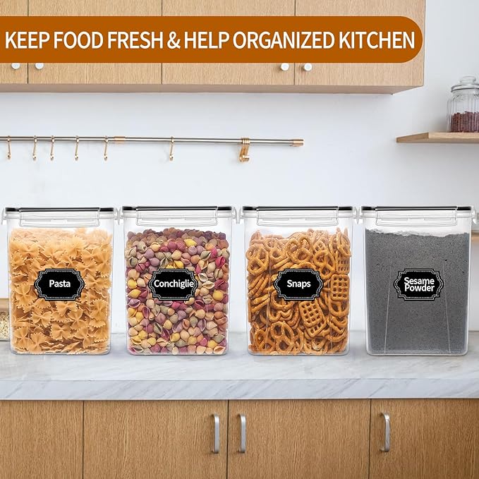 HKJ Chef 4 Pack Large Airtight Food Storage Containers - Image 6