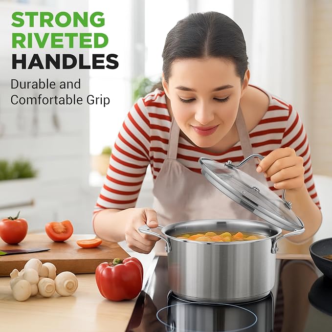 NutriChef 3-Quart Stainless Steel Soup Pot - Image 4
