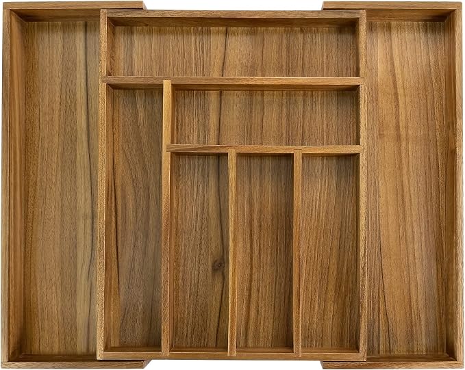 Luxury Acacia Kitchen Drawer Organizer by EcoFives