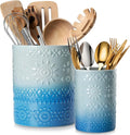 LOVECASA Utensil Holder, 7.2"+5.4" Ceramic Utensil Holder by LOVECASA