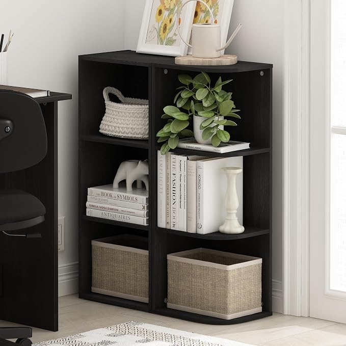 Furinno PASIR Book Shelf, 3-Tier Corner Bookshelf - Image 2