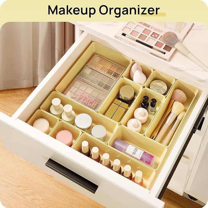 Vtopmart 25 PCS Plastic Drawer Organizers Set, 4-Size Versatile Bathroom and - Image 4