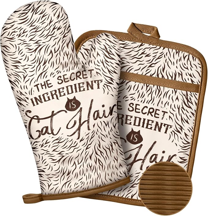 Slohif Funny Oven Mitts and Pot Holder by Slohif
