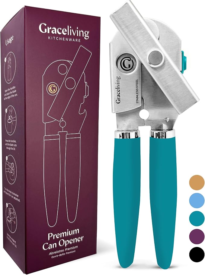 Premium Multifunctional Magnetic Manual Can Opener and Bottle Opener, Heavy by GracelivingKitchenware