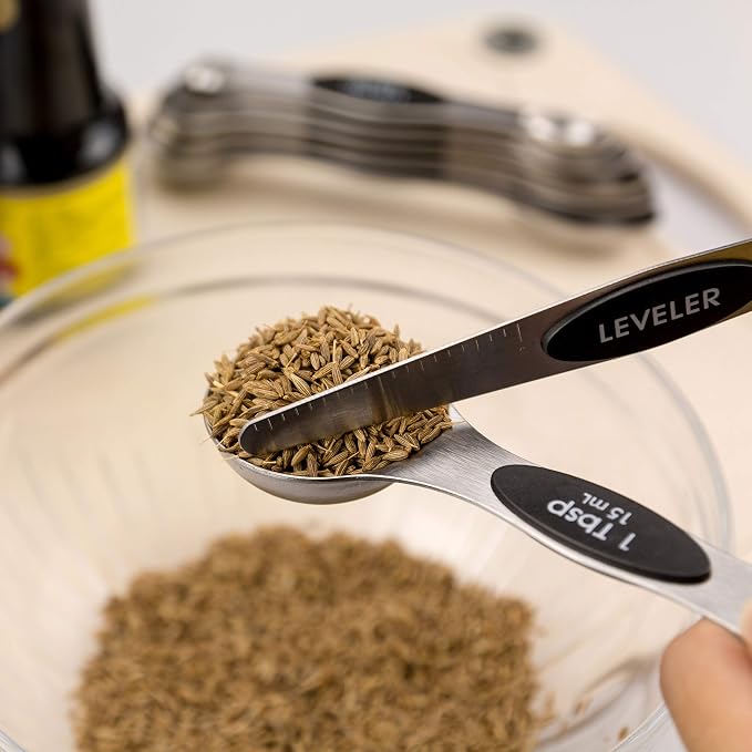 EDELIN Measuring Cups and Magnetic Measuring Spoons Set, Stainless Steel 5 Cups - Image 5