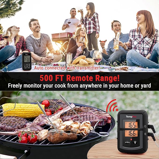 TempPro TP20 500FT Wireless Meat Thermometer - Image 2