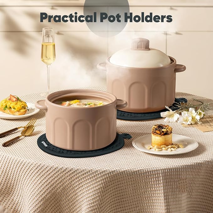 Oven Mitts and Pot Holders 4 Sets, Heat Resistant 500 ℉ Oven Mitt and Pot Holder - Image 5