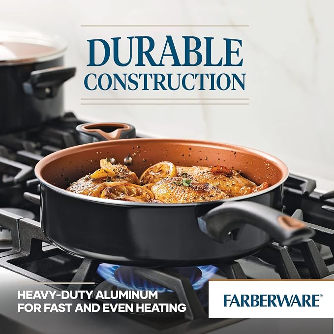Farberware Glide Ceramic Nonstick Saute Pan / Frying Pan / Fry Pan - Image 3