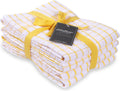 Kitchen Towels Set of 4 - Highly Absorbent, Super Soft Terry Cotton