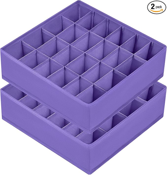 Joyoldelf Sock Drawer Organizer Divider 2 Packs Underwear Organizer, 24 Cell by APPRECIATELIFERELAXYOURSOUL