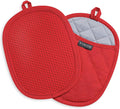 2-Pack Silicone Pot Holders for Kitchen Heat Resistant up to 500°F, Non-Slip by Rorecay
