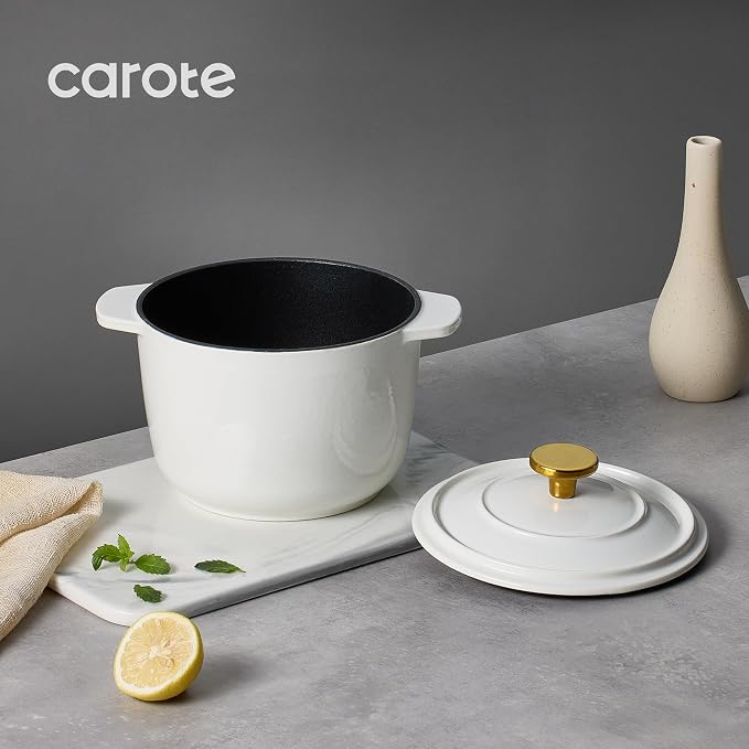 CAROTE 2QT Enameled Cast Iron Dutch Oven Pot - Image 3
