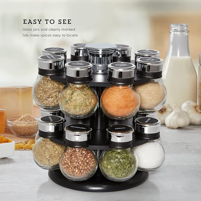 Kamenstein Ellington 16 Jar Revolving Spice Rack - Image 5