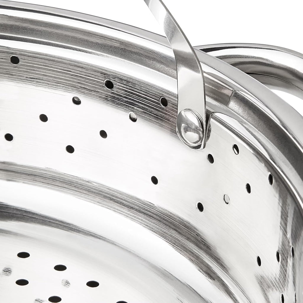 4-Piece Stainless Steel 8 Qt Multi-Cooker Set with Colander, Steamer