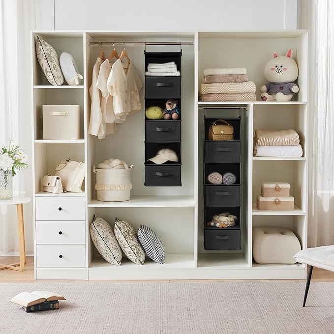 MAX Houser 6 Tier Shelf Hanging Closet Organizer, Closet Hanging Shelf - Image 7