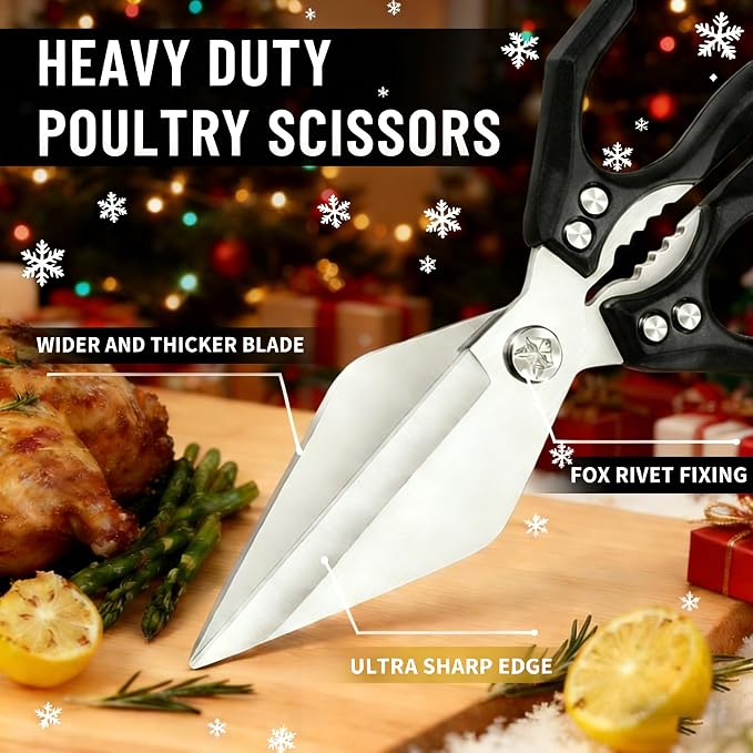 Seattleget Multifunctional Heavy-Duty Kitchen Shears, Chicken Bone Scissors - Image 4
