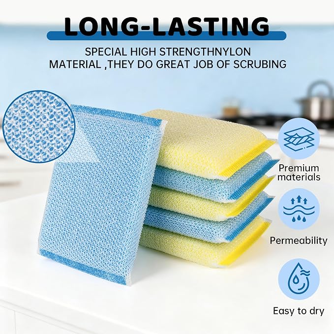 20 Pack All-Purpose Kitchen Sponges, Non Scratch, - Image 3