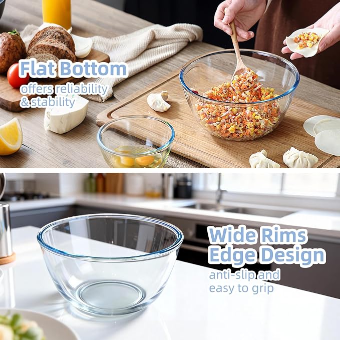WhiteRhino Glass Mixing Bowls Glass Bowls - Image 6